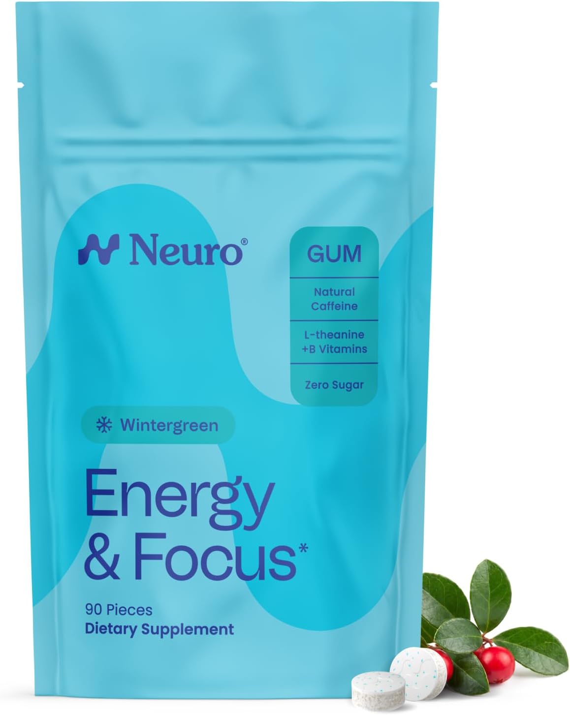 Neuro Energy & Focus Gum, 90 Count
