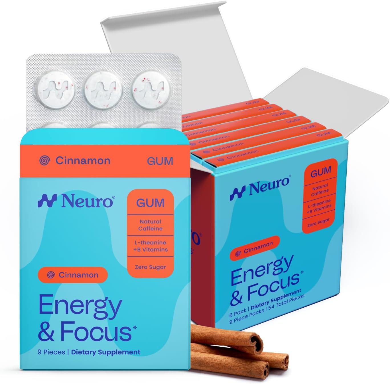 Neuro Energy & Focus Gum, 54 Count