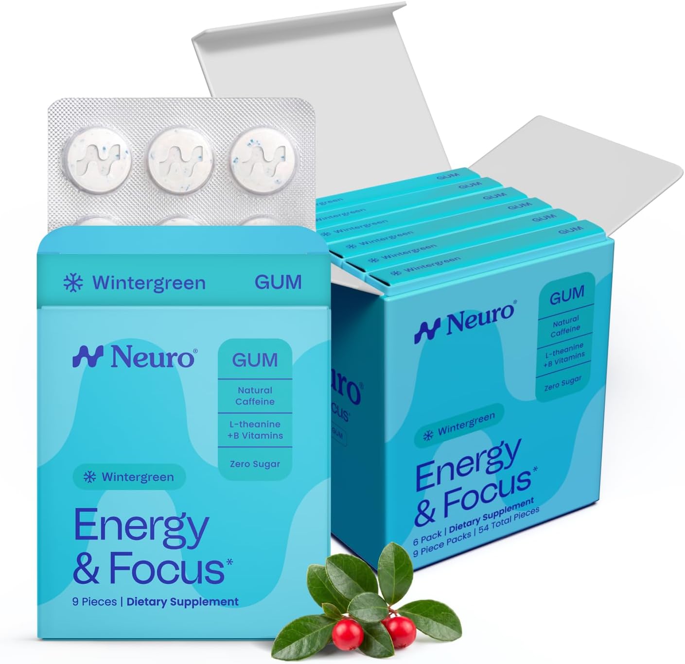Neuro Energy & Focus Gum, 54 Count