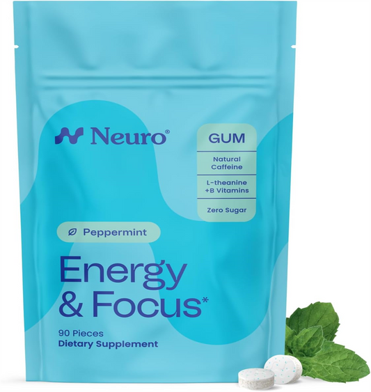 Neuro Energy & Focus Gum, 90 Count